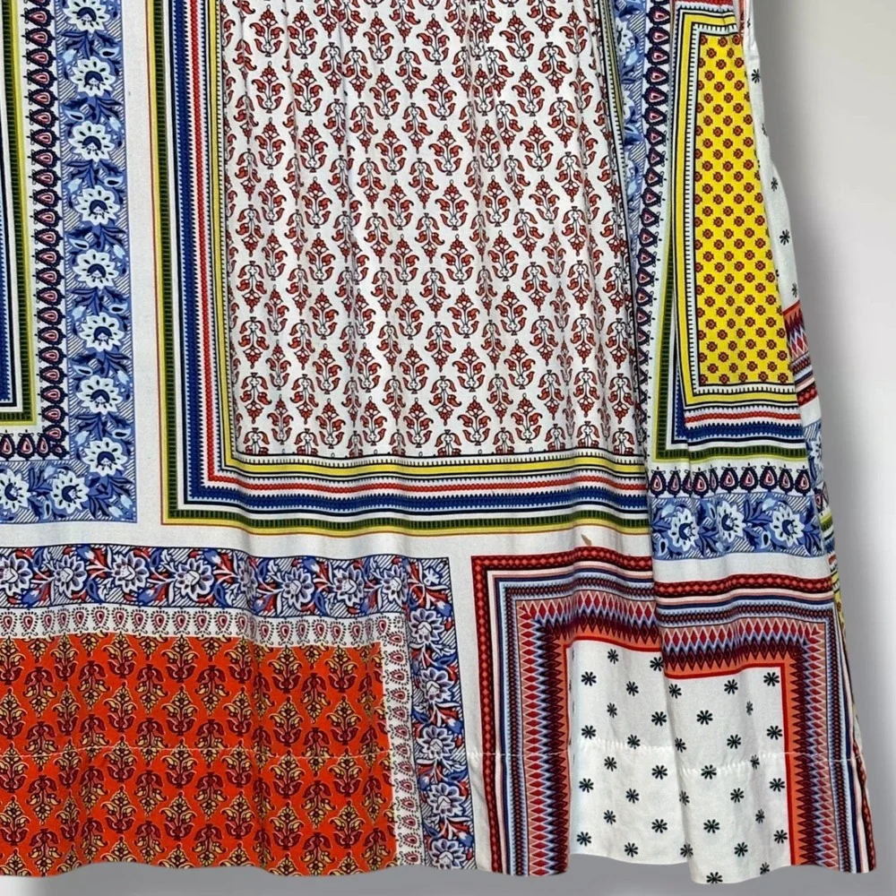 The Vermont Country Store Women's Patchwork Dress Size M Boho Pockets Prairie‎